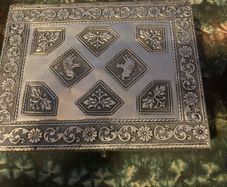 Vintage silver jewellery box free postage