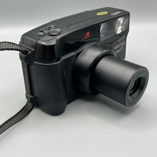 Pentax Zoom 90 35mm Film Point and Shoot Camera Black Tested
