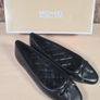 Womens Michael Kors Nori Flat Black Leather Ballet Pumps Slip On Shoes Size Uk 8 Eu 40-41 Brand New In Box Image 2