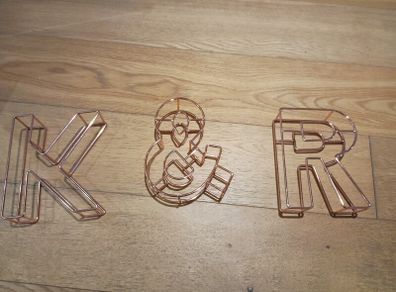 rose gold letters