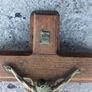Vintage Wooden Inri Cross Image 3