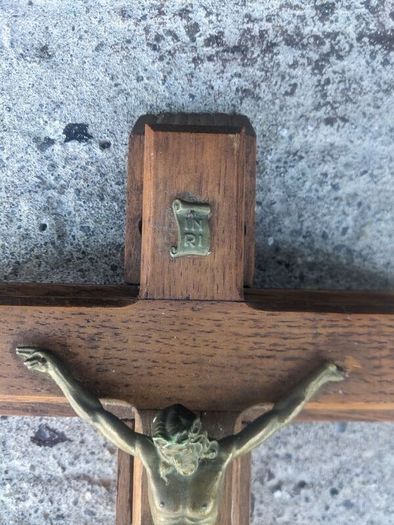 Vintage Wooden Inri Cross