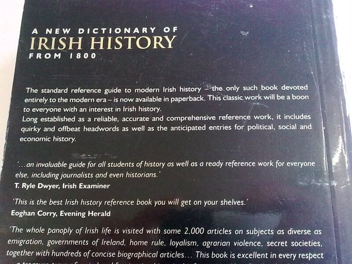 A new dictionary of Irish history from 1800 Ireland
