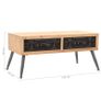 Coffee Table Solid Fir Wood 115x55x50 cm Image 9