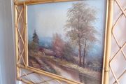Vintage mid century large oil painting