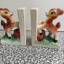 Lovely pair of vintage kitsch 1950s china fawn Bambi style bookends Image 3