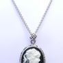 Vintage Sterling Silver 925  Pretty Cameo  Pendant and Necklace length 16,5" - 12,97g Image 3