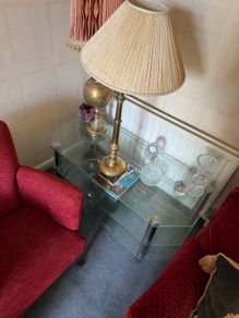 glass tv stand for free