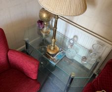 glass tv stand for free