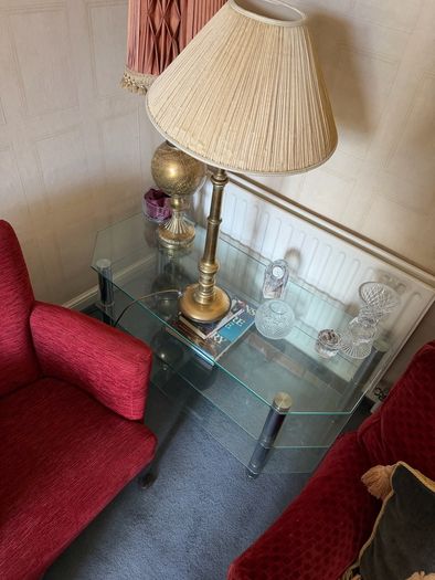 glass tv stand for free
