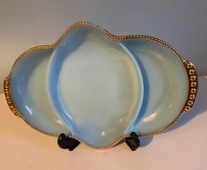 Reduced Retro Fire King  11 inch  long oven ware  compartment dish