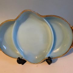 Reduced Retro Fire King  11 inch  long oven ware  compartment dish