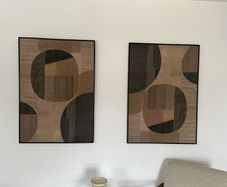 Knit wall art geometric