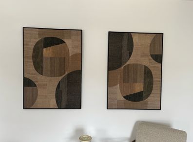 Knit wall art geometric