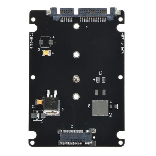 Black B key Socket 2 M.2 NGFF SATA SSD to 2.5 SATA Adapter Card with Case