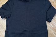 Bershka Black Ribbed t shirt top size Small