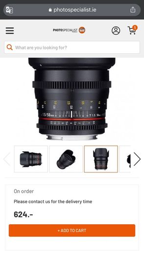 Cine Rokinon / Samyang Lens Set 5x