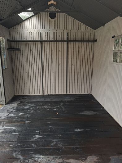 Lifetime brand 8 ft. X 10 ft. (3.05 metre X 2.44 metre) outdoor maintenance free storage shed