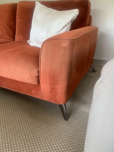 Velvet sofa/settee