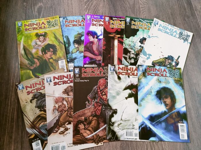Ninja Scroll Comic Book Lot 11 Issues DC Wild Storm