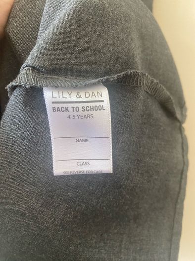 Lily & Dan grey pinafore (age 4-5)