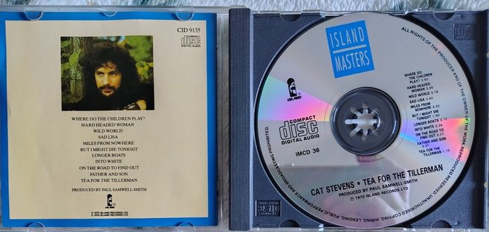Cat Stevens - Tea For The Tillerman CD (1970) 90's Island Masters Reissue EX+