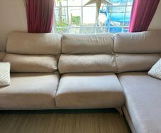 Large sofa, L shape with storage & single chair, all reclining