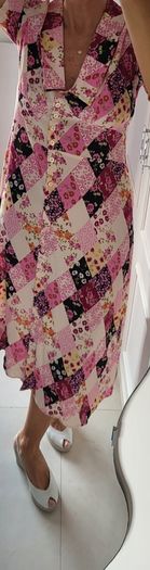 Nobody's Child pink floral midi Sz 14UK
