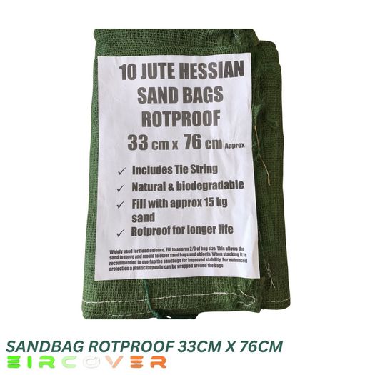 Sandbags Rot Proof Hessian 33cm x 76cm (13'x30')