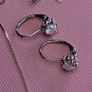 Sterling Silver 1/2 carat each, Moissanite drop earrings and pendant necklace set New Image 6