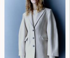 H&M premium wool coat, new, size 14