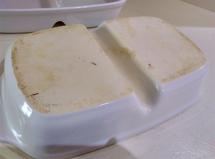 Divided Oval Dish / 2 Section Dish / Cream Ceramic Serving Dish / Bowl