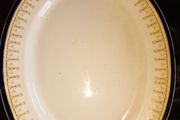 Large Antique Wedgewood Platter, Porcelain Oval Serving Platter Plate Cobalt Blue And Gold