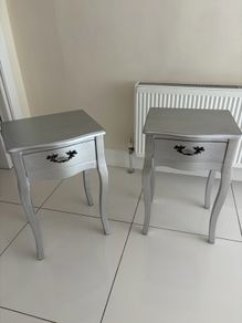 silver bedside tables