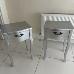 silver bedside tables