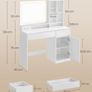 Dressing table with LED lighting 110 cm wide Image 4