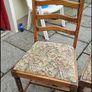 Four Vintage Ladder back Oak chairs Image 4