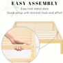 Wood King Size Bed Frame with Metal Slats Support, Platform King Bed Frame, Easy to Install, Noise Free, Sturdy, 30.5 cm High Image 3