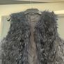 Topshop Faux Fur Navy Gilet (Size 8) Image 3