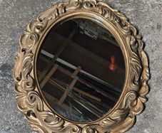 vintage oval mirror