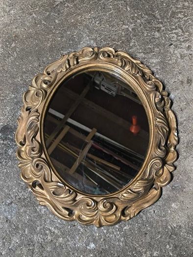 vintage oval mirror