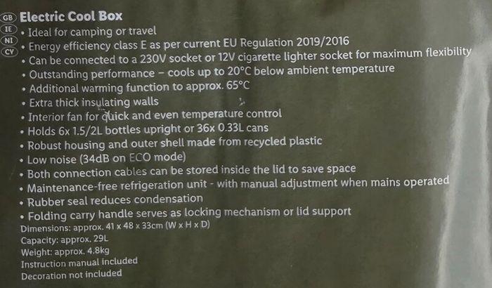 electric cool box