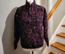 Dunnes purple & black fleece top, Size XS / 6-8