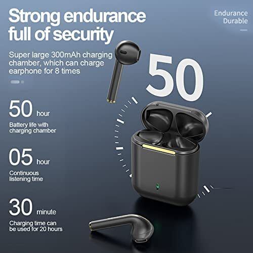 Wireless Earbuds, Bluetooth Sport Headset, Noise Cancelling Headphones with Microphone