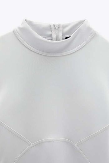 Zara Back Cut Out Neoprene Effect Bodysuit