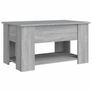 Coffee Table Grey Sonoma 79x49x41 cm Engineered Wood Image 3