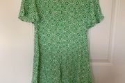 Green/white M&amp;G patterned summer dress (M)