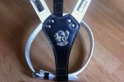 Geniune Dog Leather Harness With Free Chain Lead