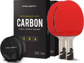 Table Tennis Bat With Pro Carbon Fibre Technology for Increased Control, Spin & Power | Performance-Level Ping Pong Bat | With Premium Rubber Protector