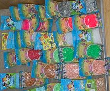 44x Hama Perler Beads Bags + 4 Hama Pegboard - 44000 Beads - Huge Mixed Colour Bundle
